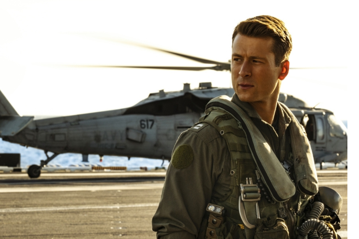 Glen Powell em Top Gun Maverick (Foto Divulgação)