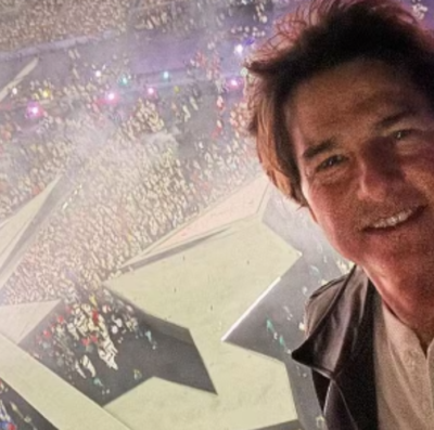 Tom Cruise desceu de rapel na cerimônia de encerramento dos Jogos Olímpicos de Paris 2024 (Foto: reprodução)