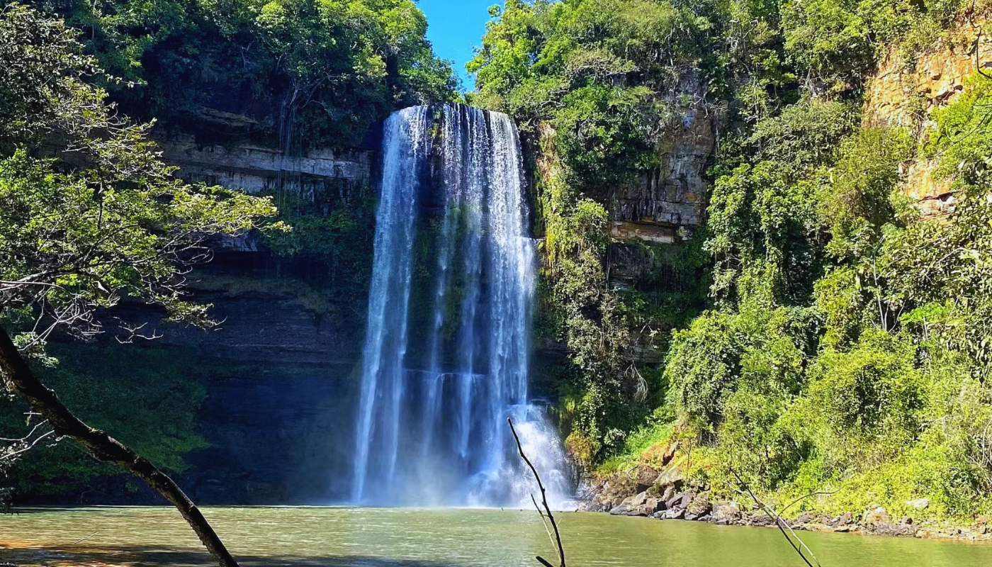 Um dos diferenciais das cachoeiras de Caiapônia é a temperatura da água (Foto: Rafael Ferreira/Turismo Caiapônia)