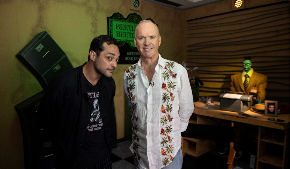 Eduardo Sterblitch e Michael Keaton Beetlejuice (Foto Warner Bros. Pictures)