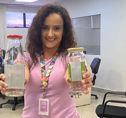 Feira Criativa Unimed Goiânia promove projeto "Potinhos de Amor" para arrecadar potes de vidro para banco de leite