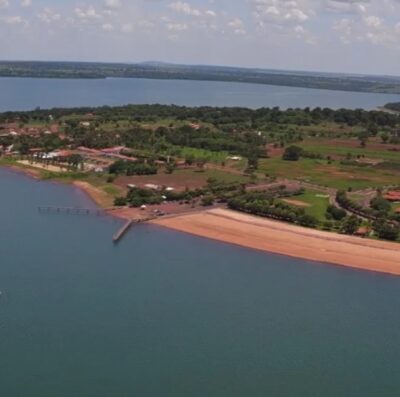 Praia do Lago Azul, em São Simão (Foto: reprodução)