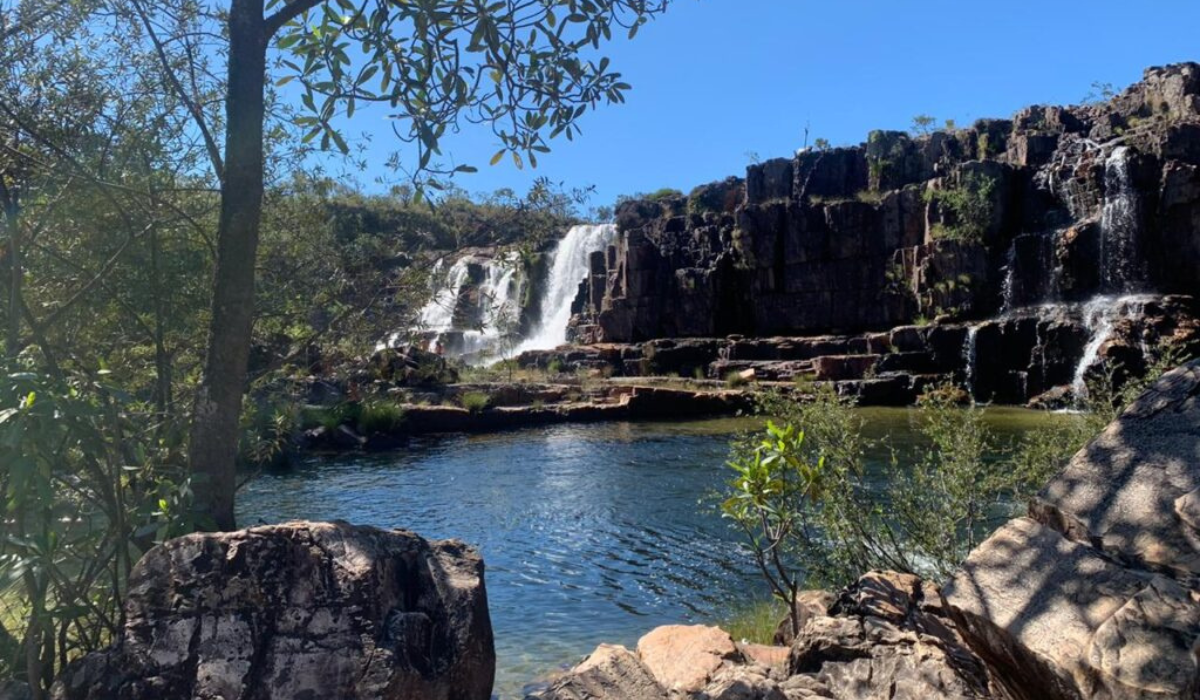 Catarata dos Couros, na Chapada dos Veadeiros, em Goiás (Foto: Governo de Goiás)