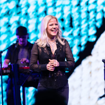 Show de Paula Toller no evento da Flamboyant Urbanismo (Foto: Henrique Ishibe)