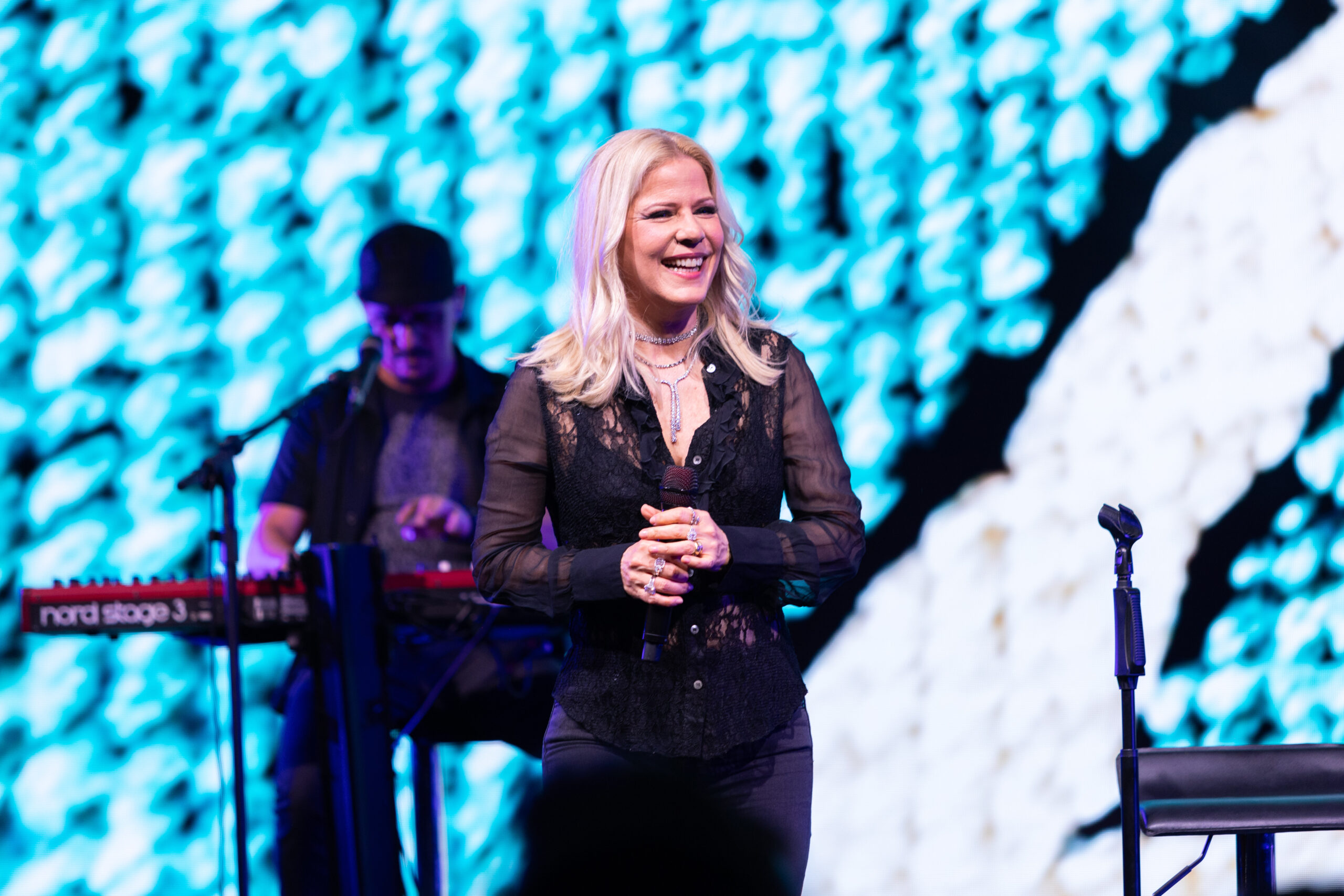 Show de Paula Toller no evento da Flamboyant Urbanismo (Foto: Henrique Ishibe)