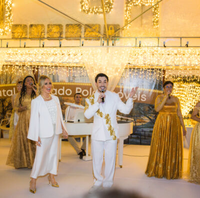 Inauguração da decoração de Natal da Polo Imóveis com show de Hugo Vitti (Foto: divulgação)