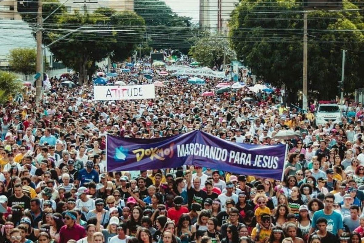 Marcha para Jesus 2025 acontece no dia 1º de maio, em Goiânia (Foto: Fonte da Vida)