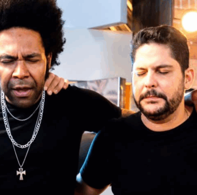 Thalles Roberto e Jorge, da dupla com Mateus, em hit gospel (Foto: reprodução)